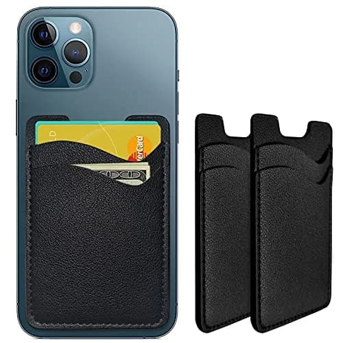 Puxnoin Leather Phone Card Holder | Slim Stick-On Wallet for Smartphones Above 4.7" thumbnail 1