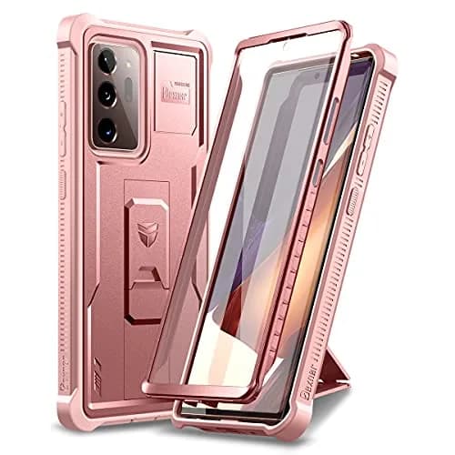 Dexnor Rose Gold 5G Case for Samsung Galaxy Note 20 Ultra 6.9 inches | Built-in Screen Protector & Kickstand thumbnail 1
