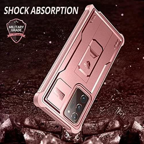 Dexnor Rose Gold 5G Case for Samsung Galaxy Note 20 Ultra 6.9 inches | Built-in Screen Protector & Kickstand thumbnail 6