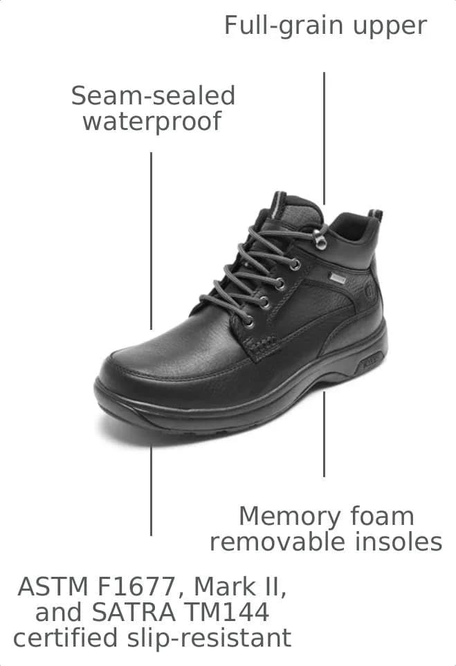 Dunham Men's 8000 Mid Boot Ankle | Waterproof Slip-Resistant Leather, Size 13 thumbnail 3