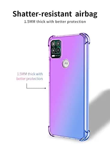 Lmposla Cellular Phone Case for Motorola Moto G Stylus 5G (2021), Pink/Teal Shockproof TPU, Soft Silicone, 2mm Protruding Edges thumbnail 3