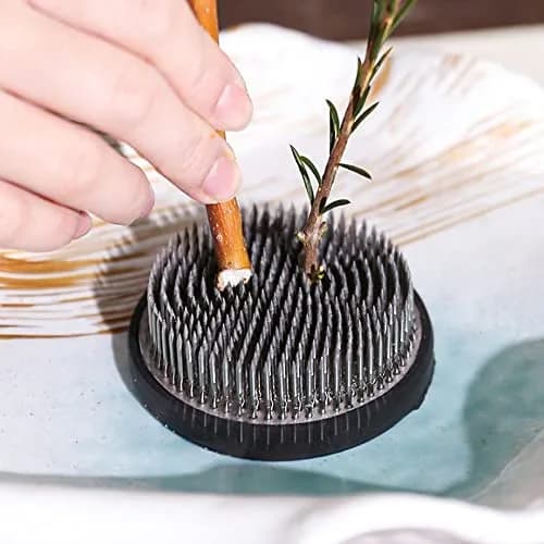 alladaga Stainless Steel Pin Flower Frog Arrangement Holder 80mm (3.2 Inch) | 331 Needles for Stable Floral Crafting thumbnail 7