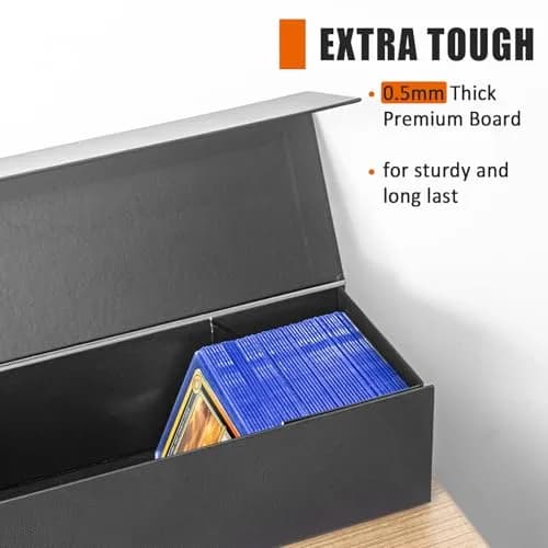 tutata Trading Card Storage Box Holds 900+ Cards | Durable, Waterproof & Magnetic Closure thumbnail 4