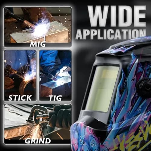 YESWELDER Auto Darkening Welding Helmet LYG-L600A True Color 1/1/1/1 Optical Clarity | ANSI Z87.1 Certified thumbnail 5