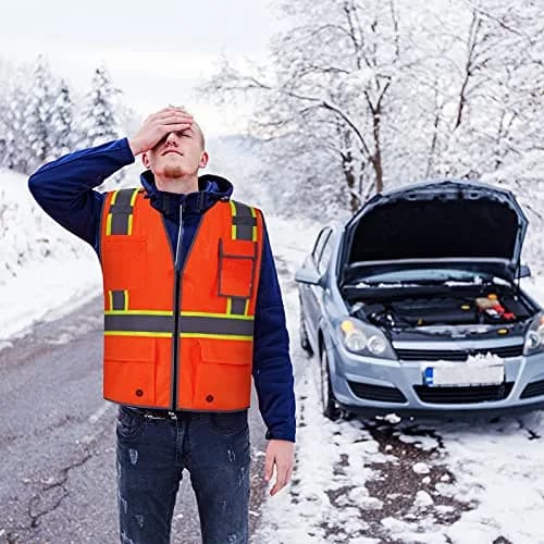 SKSAFETY High Visibility Class 2 Safety Vest Orange 2XL | ANSI/ISEA 107-2020 Compliant thumbnail 9