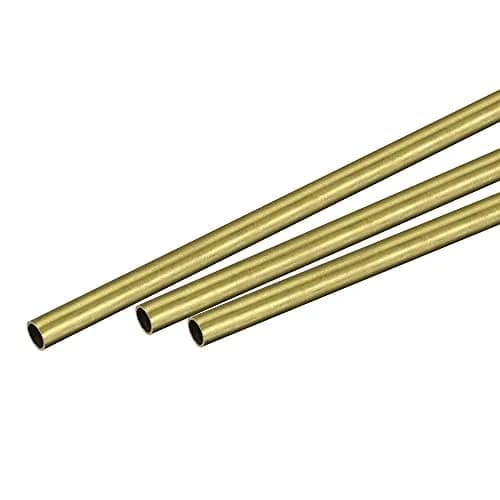 uxcell Brass Round Tube 6mm OD 0.5mm Wall Thickness 200mm Length Pipe Tubing (3 Pcs) thumbnail 1