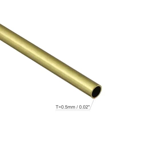 uxcell Brass Round Tube 6mm OD 0.5mm Wall Thickness 200mm Length Pipe Tubing (3 Pcs) thumbnail 3
