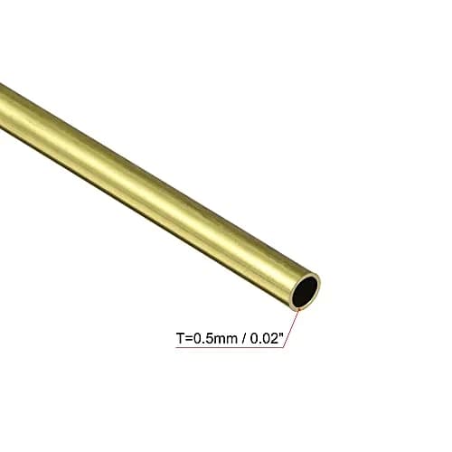 uxcell Brass Round Tube 5mm OD 0.5mm Wall Thickness 200mm (7.87") Length Pipe Tubing (3 Pcs) thumbnail 3