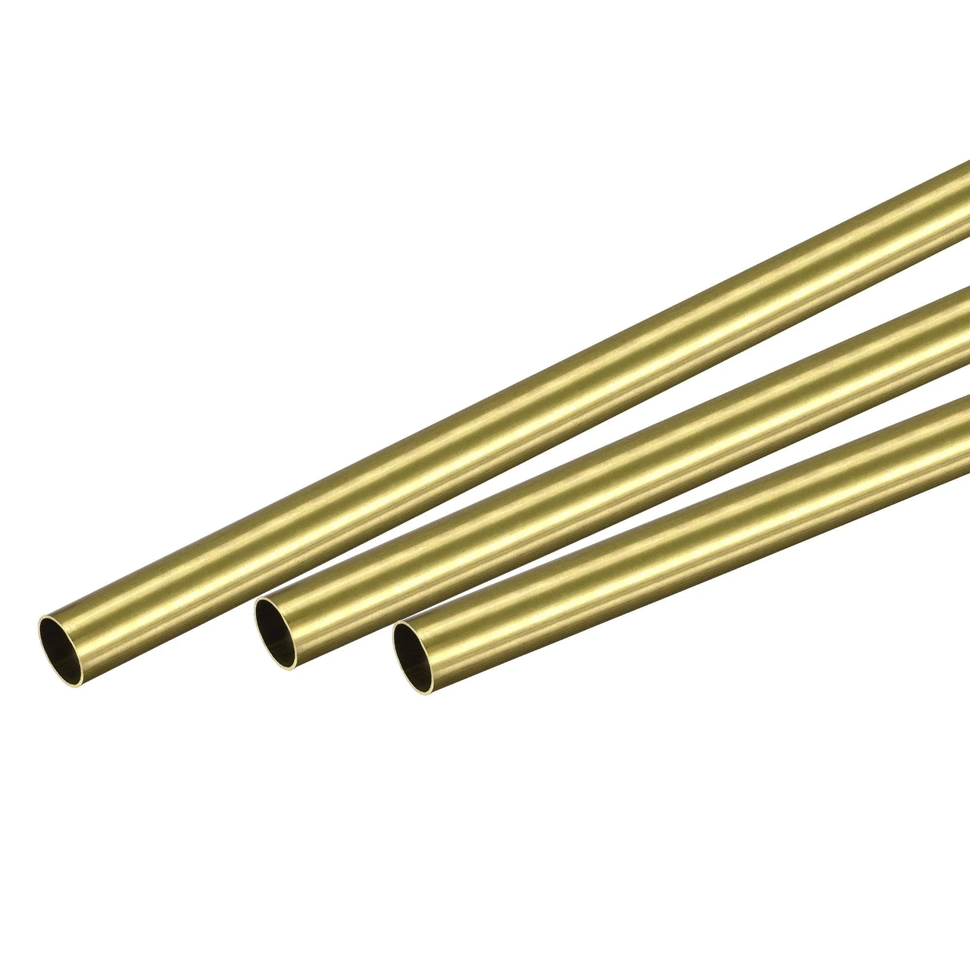 uxcell Brass Round Tube 6mm OD 0.5mm Wall Thickness 200mm Length Pipe Tubing (3 Pcs) — Brass
