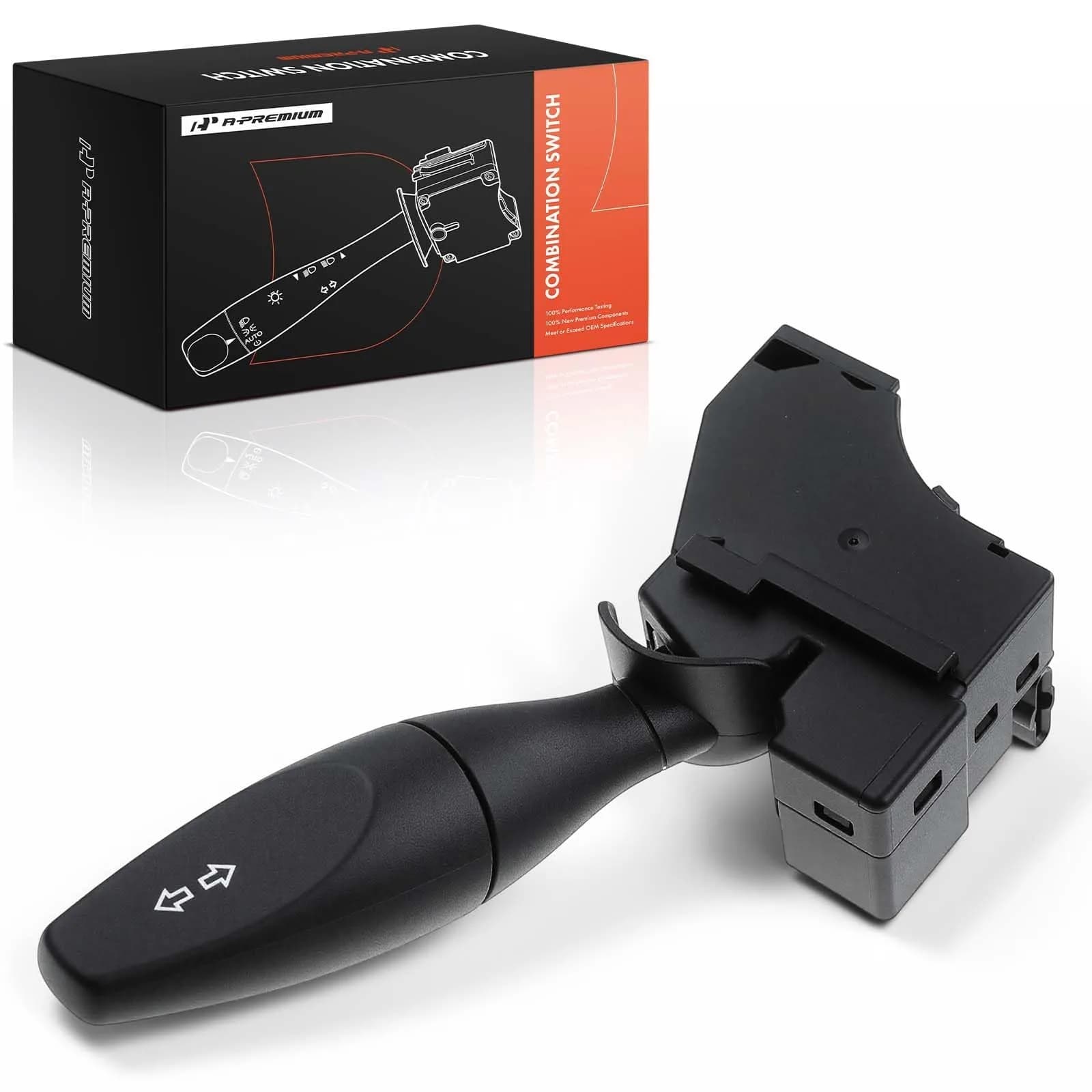 A-Premium Turn Signal Switch Multifunction Switch Compatible with Ford | OEM-Quality, Bolt-On Fit, 12V, One Year Guarantee — Black