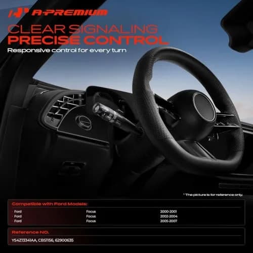 A-Premium Turn Signal Switch Multifunction Switch Compatible with Ford | OEM-Quality, Bolt-On Fit, 12V, One Year Guarantee thumbnail 2