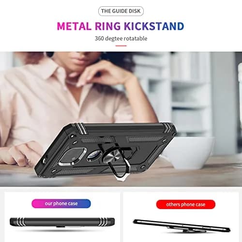 LeYi for Moto G Power 2021 Case: Heavy Duty Shockproof & Stand Black | Military Grade Drop Protection thumbnail 8