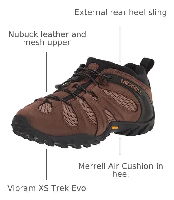 Merrell Chameleon 8 Stretch Hiking Shoe, Earth, 7 Medium | Lightweight, Breathable & Durable for Outdoor Adventures thumbnail 4