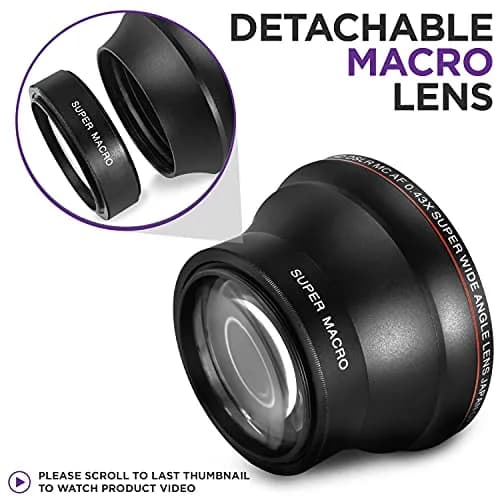 Altura Photo 49mm Wide Angle Lens with Macro for Canon EOS M50, R100 | 0.43x HD Coating thumbnail 5
