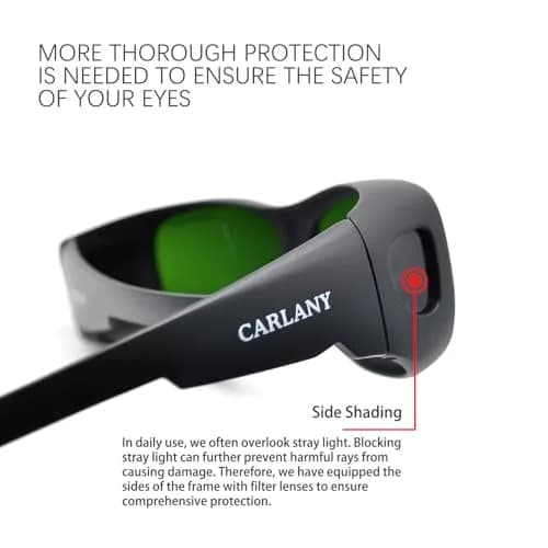 CARLANY Professional IPL Safety Glasses OD 5+ 200-2000nm | CE Certified Anti-Fog Over-the-Glass Design thumbnail 4