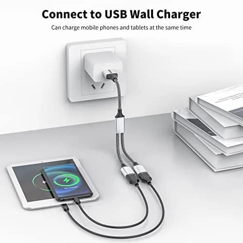 MOGOOD USB Splitter 1-to-2 Y-Cable, 2-Pack Silver | Expands USB-A Port for Data & Charging thumbnail 6