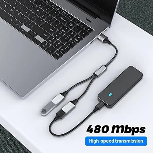 MOGOOD USB Splitter 1 in 2 Out, Dual USB-A Port Adapter with 1.5A Power Output | Connect Two Devices Instantly thumbnail 5