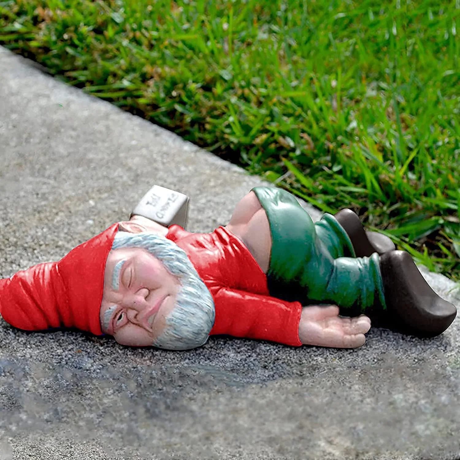 IcyAits Funny Drunk Dwarf Garden Gnome Statue 15.2cm (6 inches) | Resin Sculpture for Outdoor Decor - main product image
