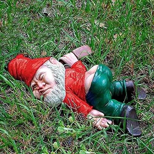IcyAits Funny Drunk Dwarf Garden Gnome Statue 15.2cm (6 inches) | Resin Sculpture for Outdoor Decor thumbnail 6