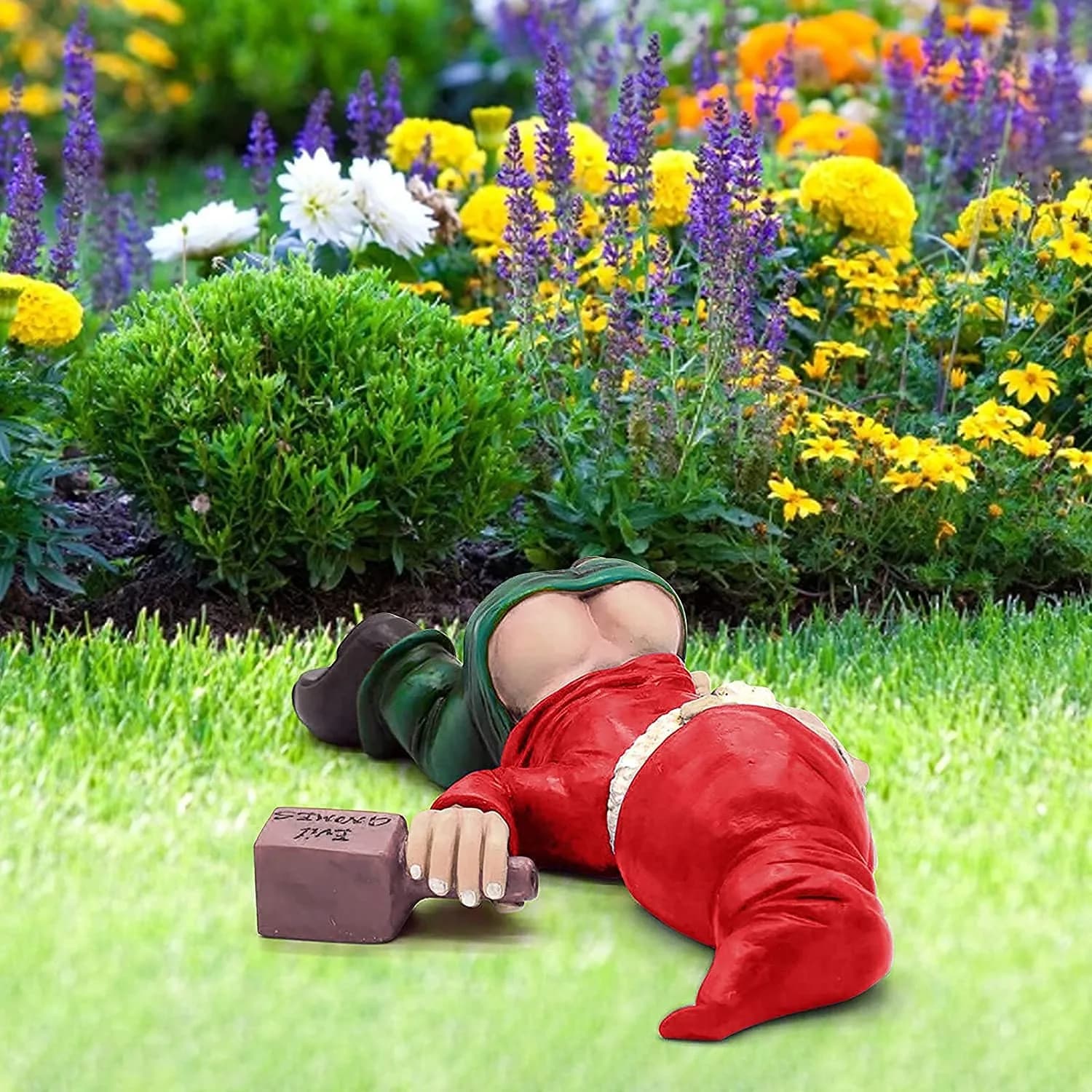 IcyAits Funny Drunk Dwarf Garden Gnome Statue 15.2cm (6 inches) | Resin Sculpture for Outdoor Decor - view 7