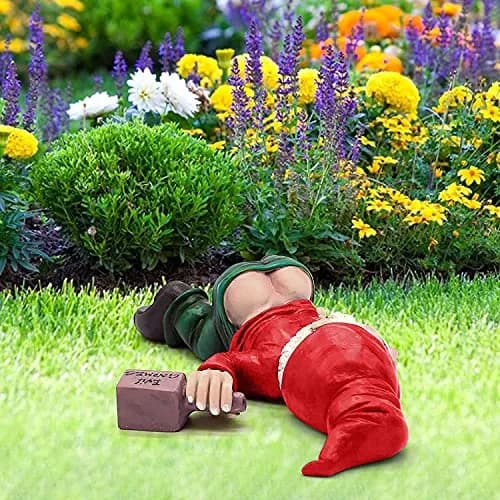 IcyAits Funny Drunk Dwarf Garden Gnome Statue 15.2cm (6 inches) | Resin Sculpture for Outdoor Decor thumbnail 7