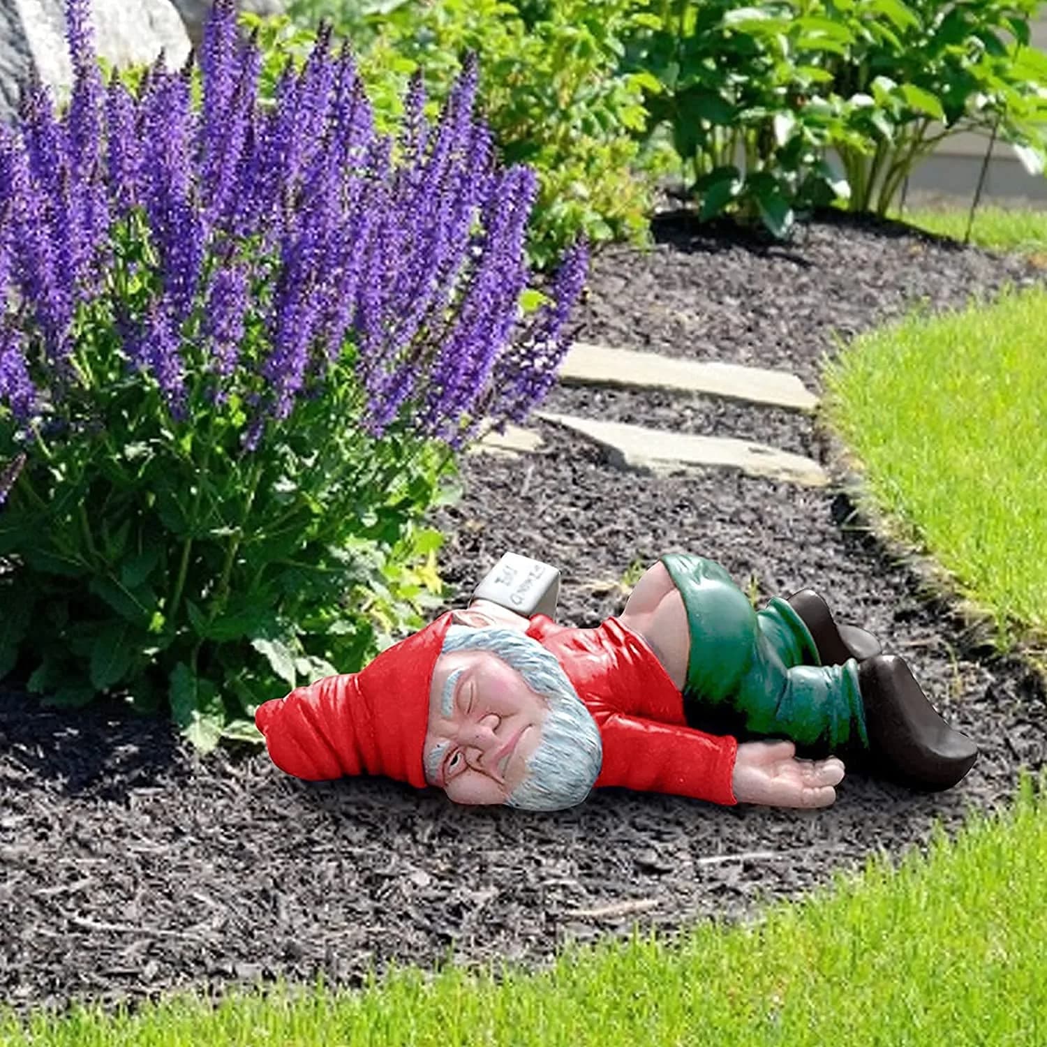 IcyAits Funny Drunk Dwarf Garden Gnome Statue 15.2cm (6 inches) | Resin Sculpture for Outdoor Decor - view 8