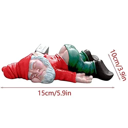 IcyAits Funny Drunk Dwarf Garden Gnome Statue 15.2cm (6 inches) | Resin Sculpture for Outdoor Decor thumbnail 2