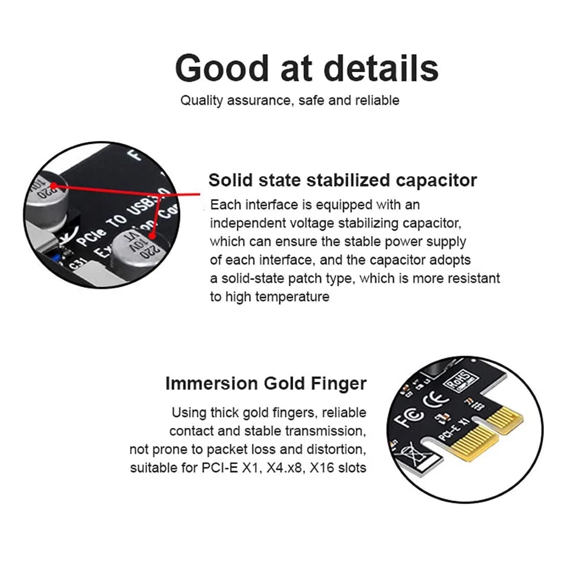 ChenYang 7 Port PCI-E 1X to 7 USB 3.0 HUB PCI Express Expansion Card Adapter with 120mm Bracket | 5Gbps Data Transfer - view 6