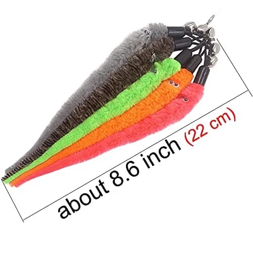 TIENAILING Cat Toy Worm Refills, 12 Pieces | Interactive Cat Wand Attachments for Indoor Cats thumbnail 5