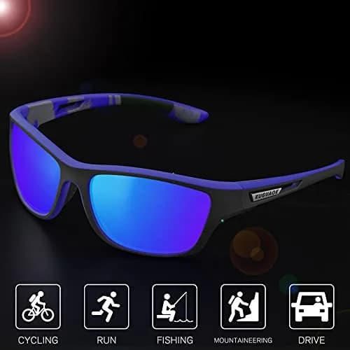 KUGUAOK Polarized Sports Sunglasses for Men Driving Cycling Fishing 70mm | UV 100% Protection thumbnail 3
