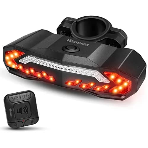 wsdcam Smart Bike Tail Light with Turn Signals, Brake Light, Alarm & Horn - 160 Lumens | USB Rechargeable, IP54 Waterproof thumbnail 8