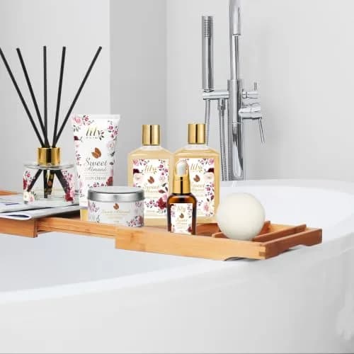 LILY ROY 17Pcs Spa Gift Set | Moisturizing Bath Basket for Women & Mom (17 Piece) thumbnail 9