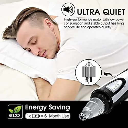 ZORAMI Ear and Nose Hair Trimmer Clipper for Men Women | IPX7 Waterproof, Dual-Edge Blades thumbnail 6