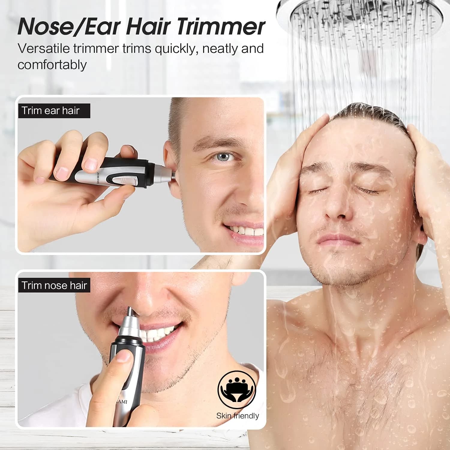 ZORAMI Ear and Nose Hair Trimmer Clipper for Men Women | IPX7 Waterproof, Dual-Edge Blades - view 2
