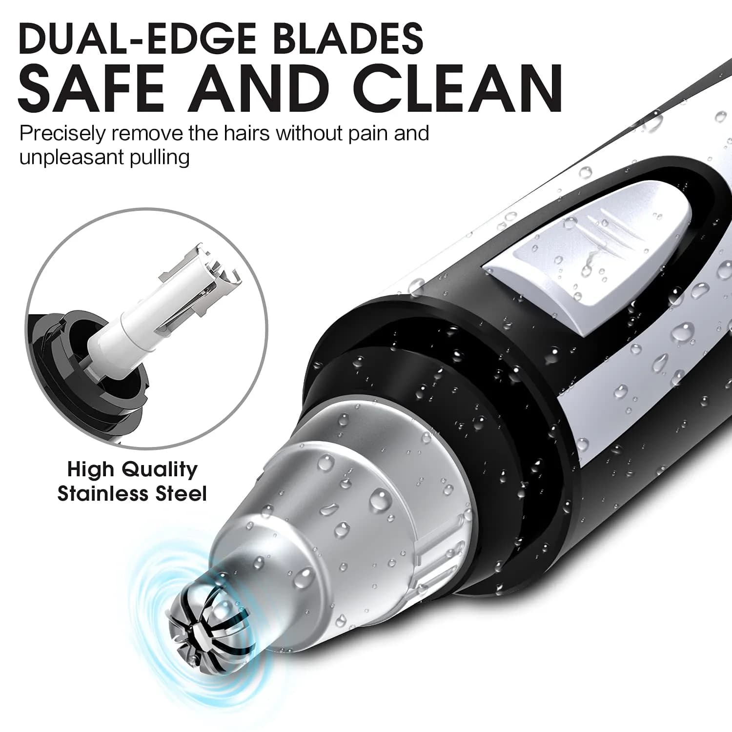 ZORAMI Ear and Nose Hair Trimmer Clipper for Men Women | IPX7 Waterproof, Dual-Edge Blades - view 3
