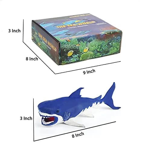 Axbotoy 10 Pack Shark Toys, 8" Soft & Stretchy Realistic Set for Bath & Play thumbnail 5