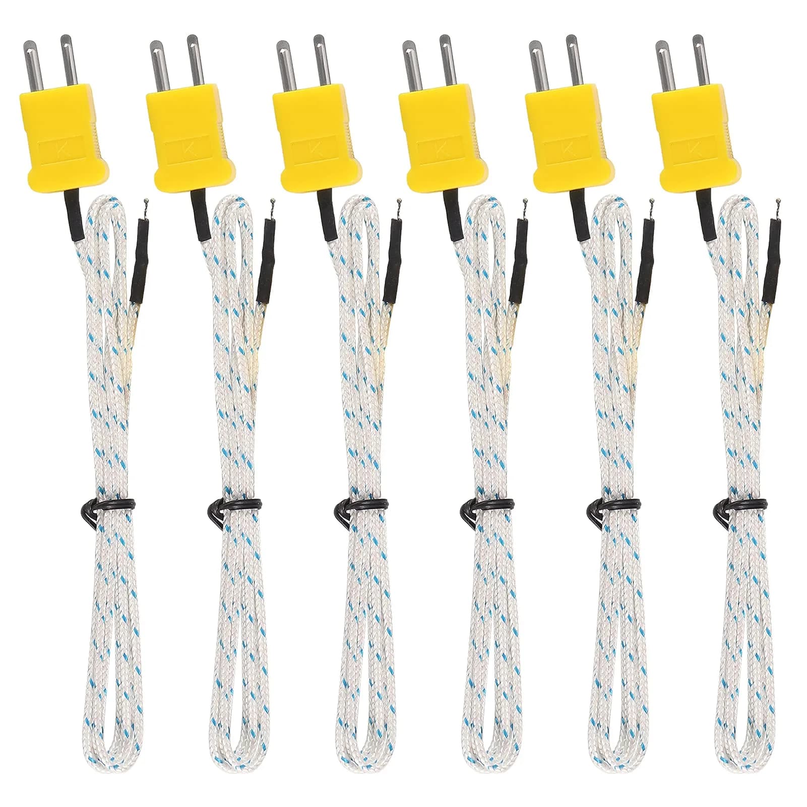 UMLIFE 1M K Type Mini-Connector Thermocouple Temperature Probe Sensor -50~700°C | Compatible with TM902C/ TES1310, 6 pcs — 1M