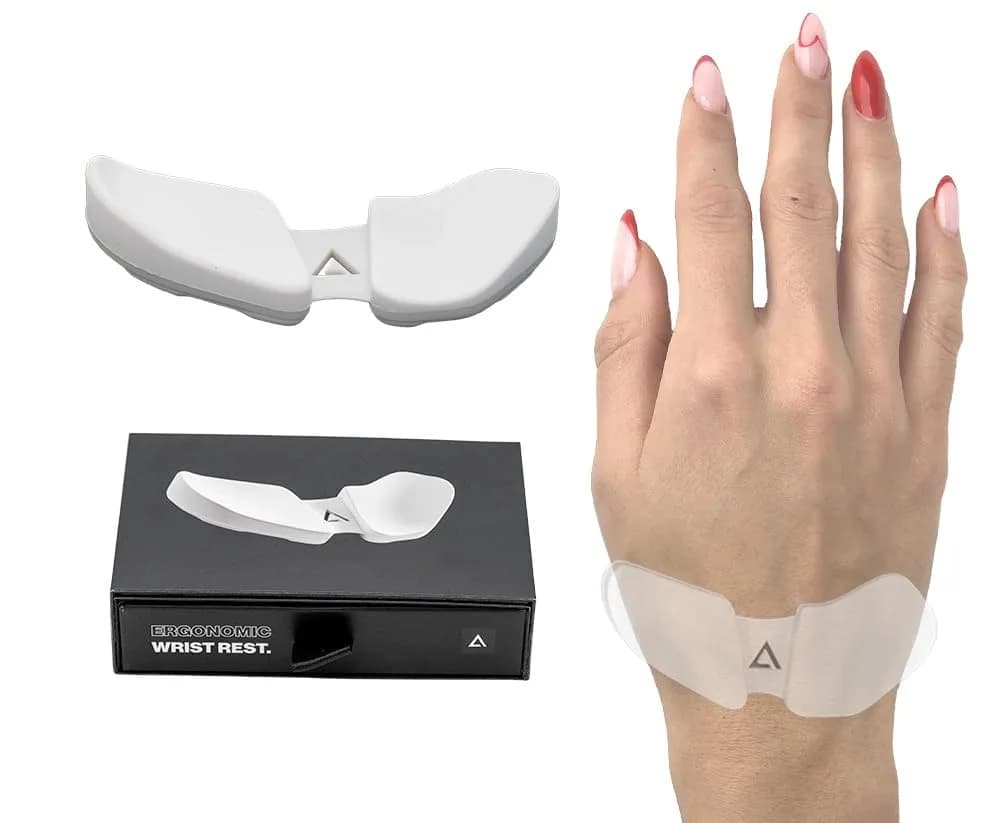DELTAHUB Carpio 2.0 Ergonomic Wrist Rest for Mouse - Large White | Reduces Strain for Office & Gaming - main product image