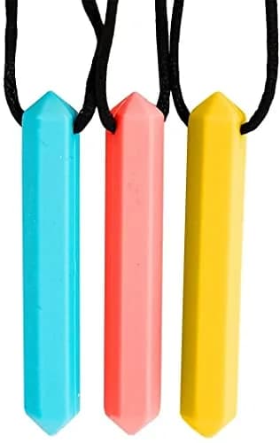 Tilcare Chew Chew Pencil Sensory Necklace 3 Set | Calming Silicone Chewy Toys for Kids & Adults thumbnail 1