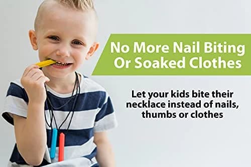 Tilcare Chew Chew Pencil Sensory Necklace 3 Set | Calming Silicone Chewy Toys for Kids & Adults thumbnail 2