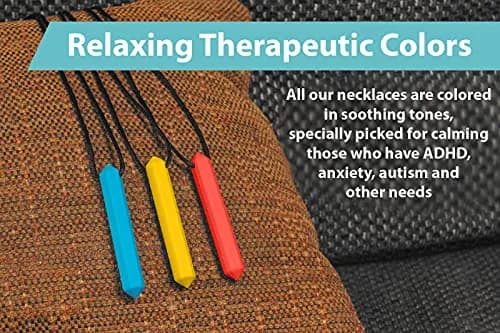 Tilcare Chew Chew Pencil Sensory Necklace 3 Set | Calming Silicone Chewy Toys for Kids & Adults thumbnail 3
