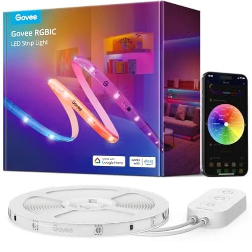 Govee RGBIC LED Strip Lights 32.8ft | Smart Multicolor Lighting for Home Decor thumbnail 1