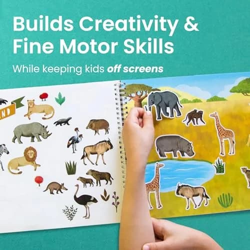 CUPKIN Animals Habitat 500+ Sticker Book | 23.5cm x 31cm (9.25" x 12") thumbnail 4