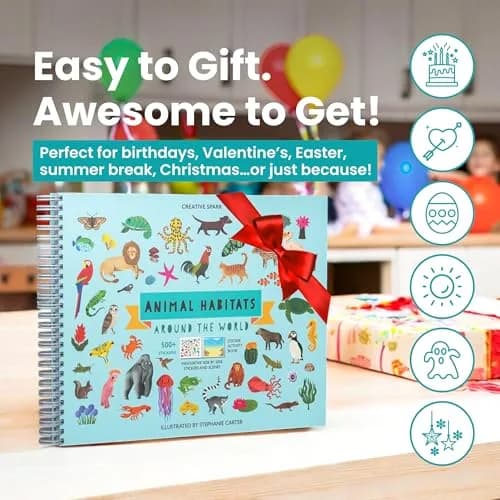 CUPKIN Animals Habitat 500+ Sticker Book | 23.5cm x 31cm (9.25" x 12") thumbnail 7