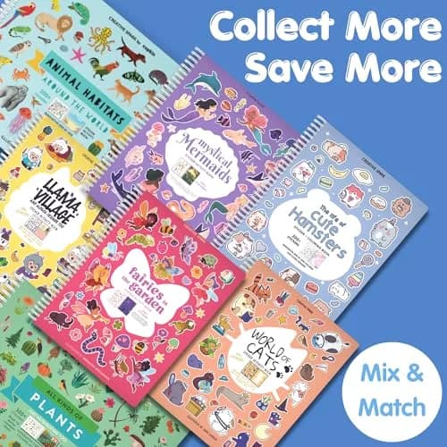CUPKIN Animals Habitat 500+ Sticker Book | 23.5cm x 31cm (9.25" x 12") thumbnail 2
