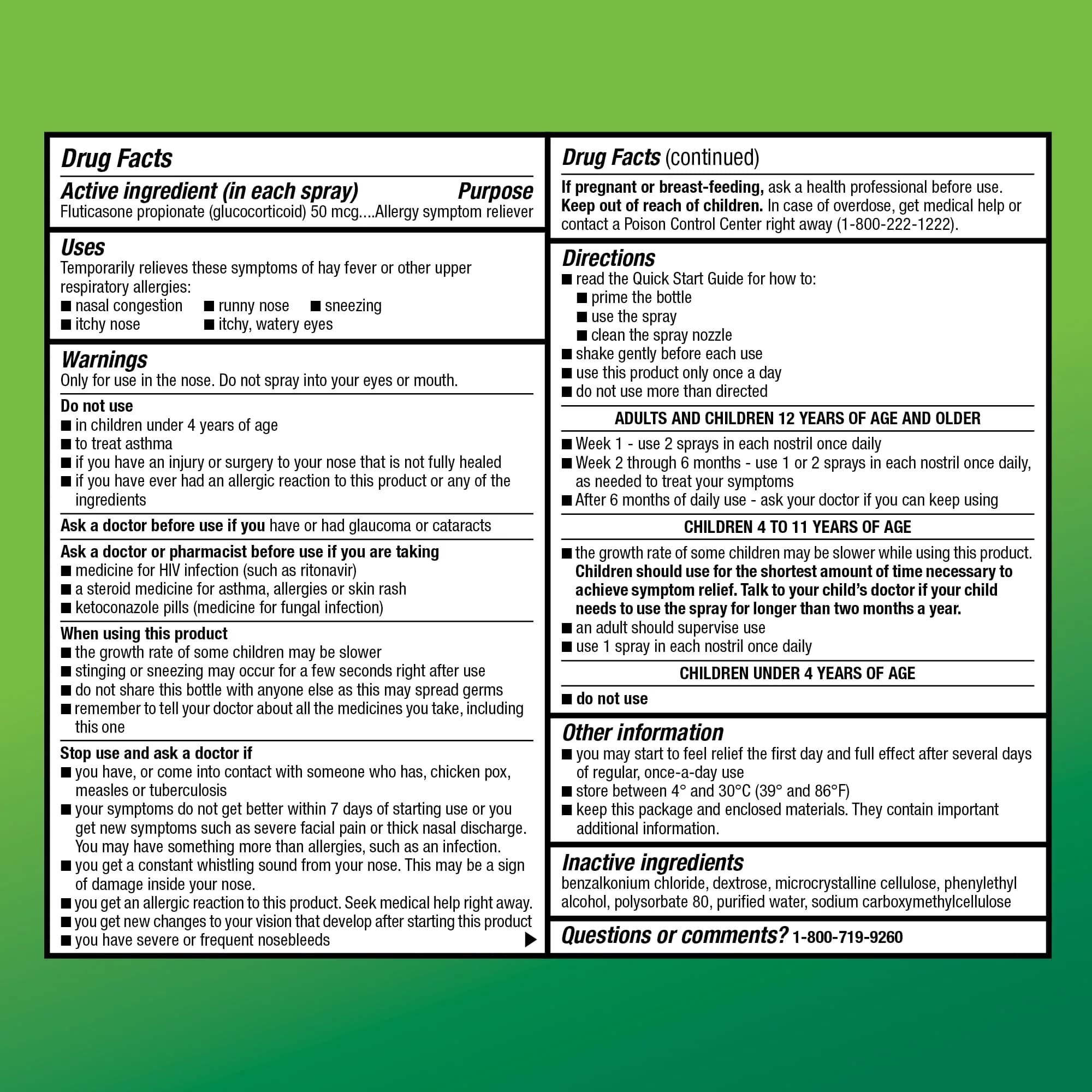Amazon Basic Care 24-Hour Allergy Relief Nasal Spray 0.62 Fl Oz (18.3ml) | Fluticasone Propionate 50mcg Non-Drowsy - view 5