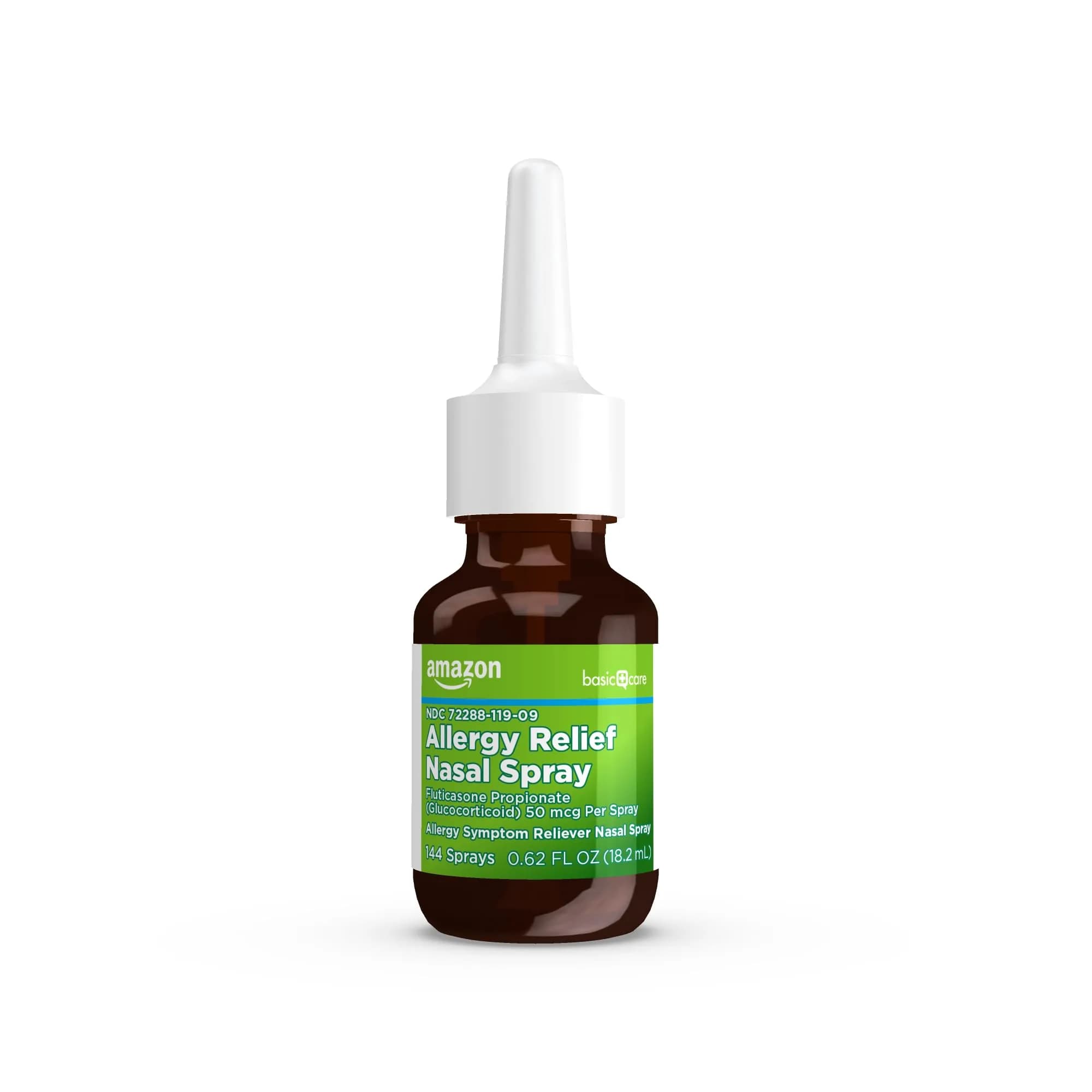 Amazon Basic Care 24-Hour Allergy Relief Nasal Spray 0.62 Fl Oz (18.3ml) | Fluticasone Propionate 50mcg Non-Drowsy - view 6