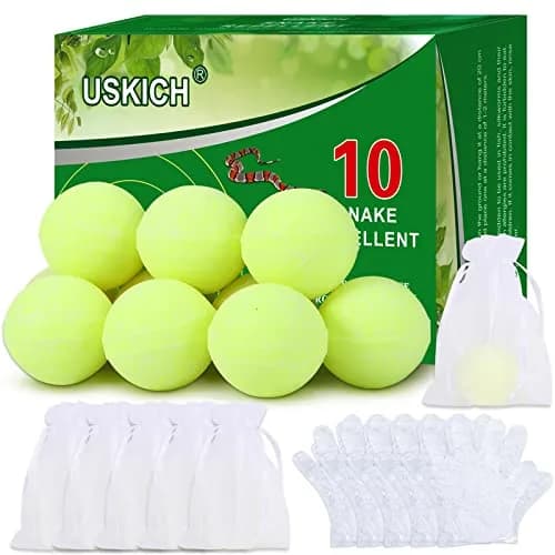 USKICH Natural Snake Repellent Balls 10 Pack | Repels Snakes, Rats & Pests Outdoors & Indoors thumbnail 1