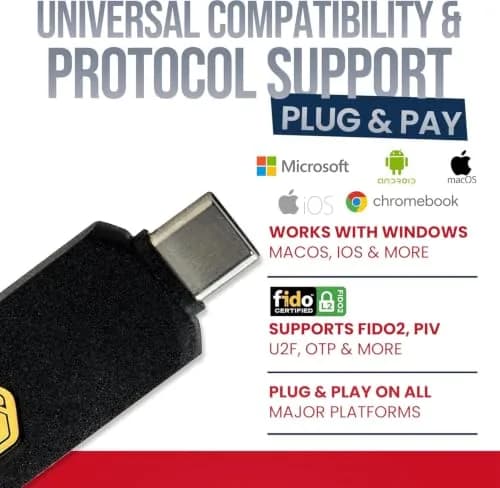 GoTrust Idem Key C USB-C Security Key with NFC & FIDO2 L2 Certified | 16mm x 50mm x 5mm thumbnail 4