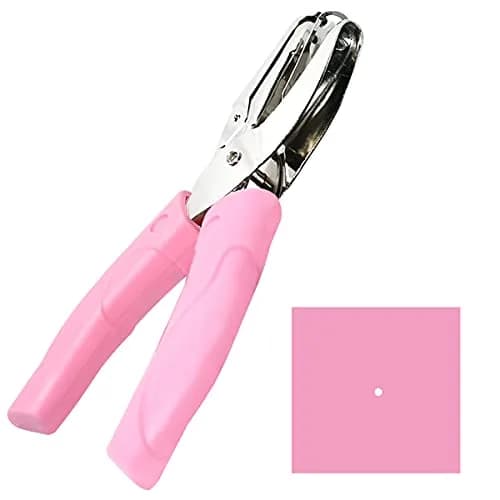yuntop Pink Single Hole Paper Punch 1.5mm (1/16 inch) | Effortless Crafting Tool thumbnail 1